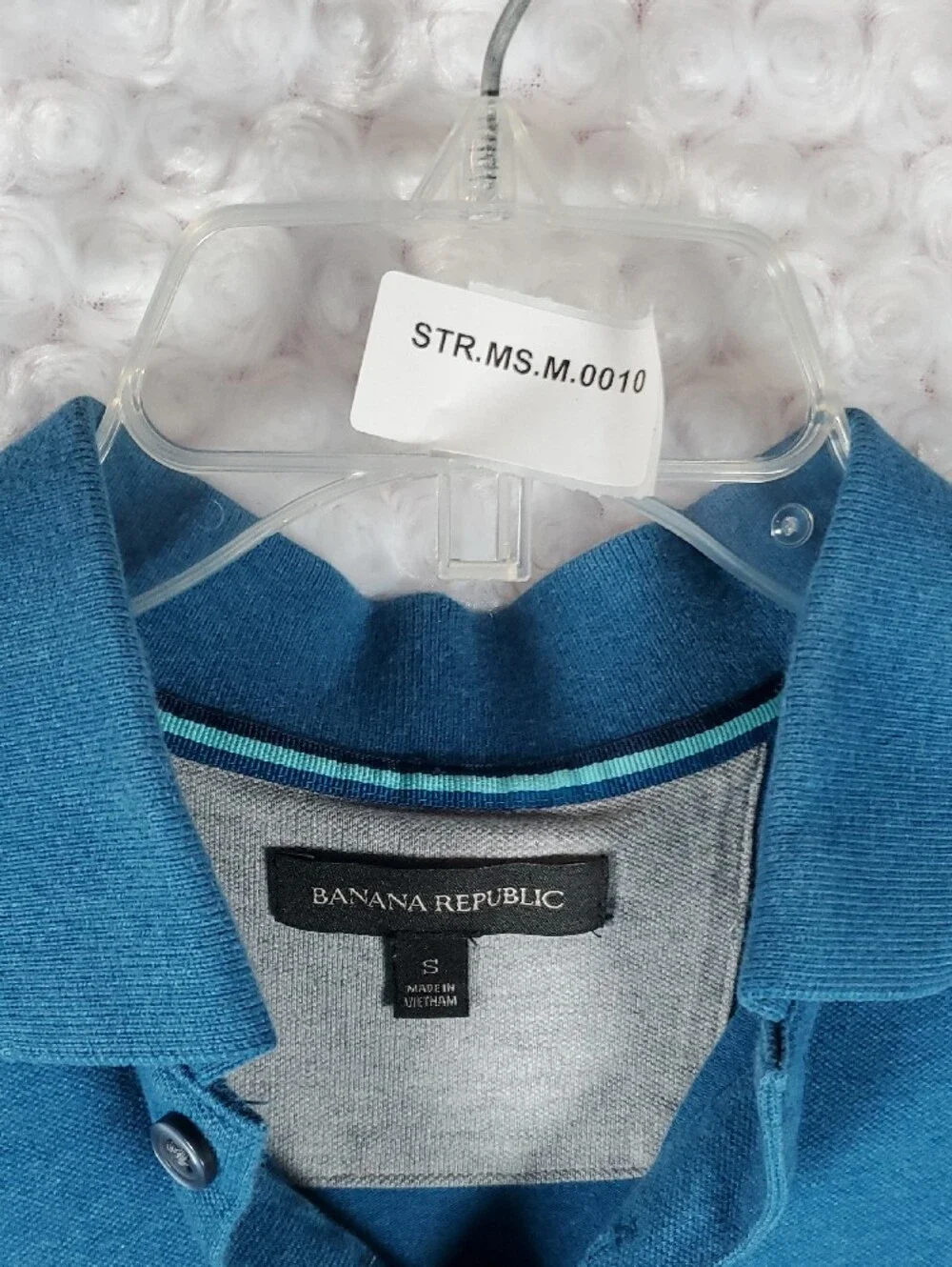 Banana Republic Teal Short-Sleeve Polo M